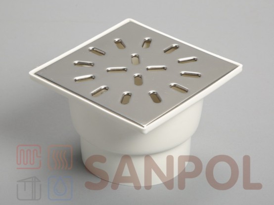 Трапы для душа  с решетками из нержавеющей стали